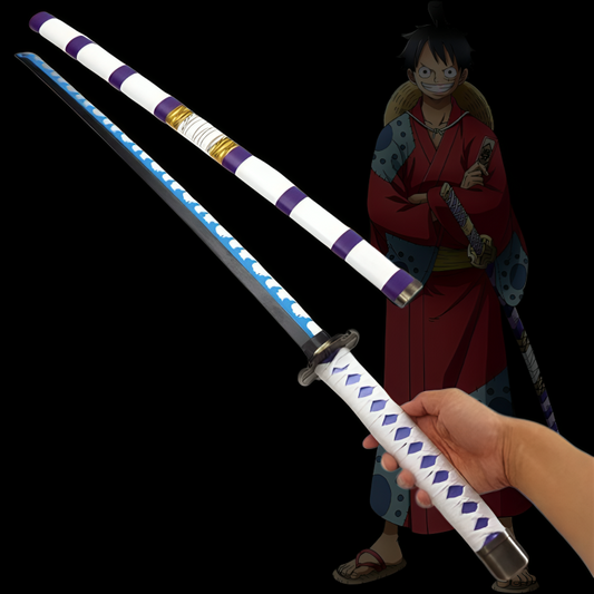 One Piece | Nidai Kitetsu Monkey D Luffy Wooden Blade Katana | Cosplay Wooden Sword | 104 Cm |